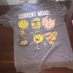 Current mood emoji movie gray t shirt